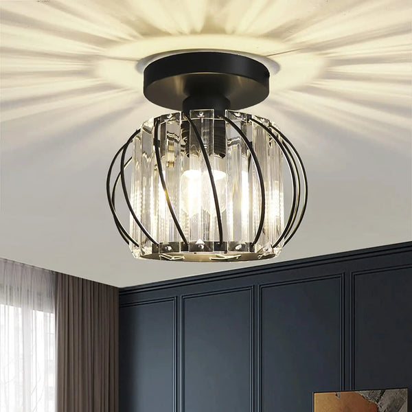 Axya Industrial Crystal LED Ceiling Light for Kitchen Living Room