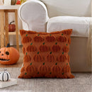 Axyaa Halloween Pillow Cover Pumpkin Ghost Spider Orange Black Home Decor