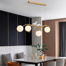 Axyaa Nordic Glass Ball LED Chandelier Dining Table Hanging Lamps