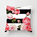 Axyaa Flower Butterfly Pattern Decorative Pillowcase for Home Sofa.