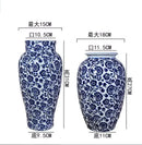 Axyaa Blue White Retro Vase: New Chinese Advanced Flower Feeling Device