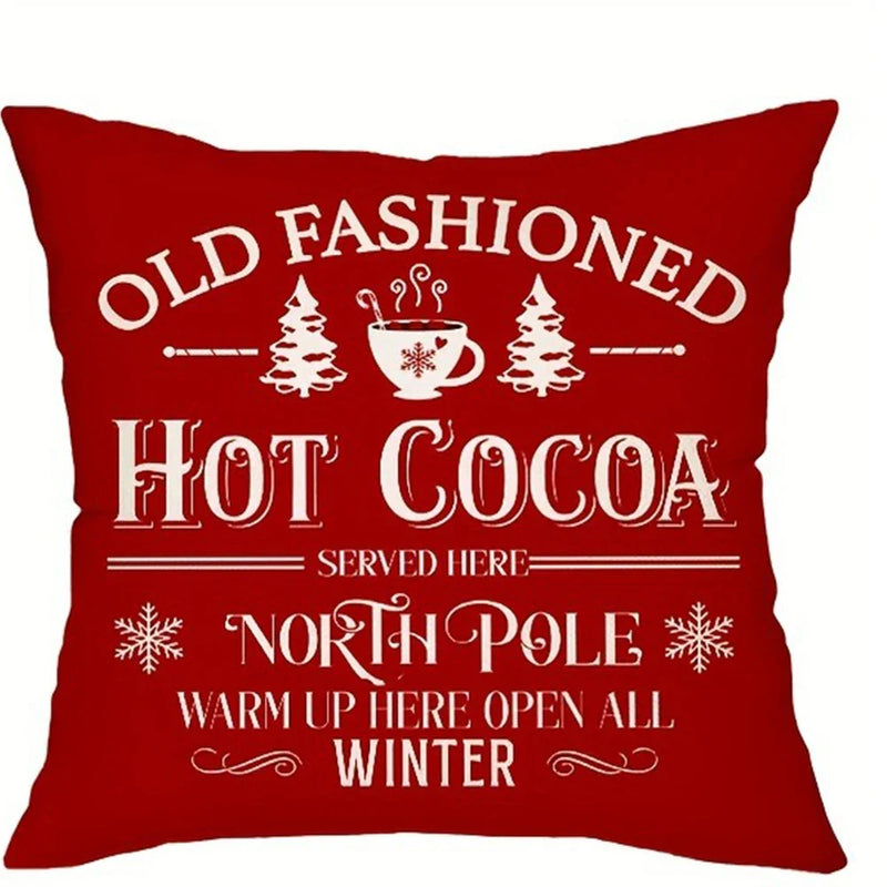 Axyaa Gingerbread Bakery & Candy Cane Christmas Pillowcase Room Sofa Decor Suite