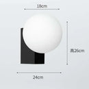 Axyaa Glass Ball Wall Sconce Light with G9 Bulb & Metal Base