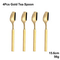Axyaa Gold Cutlery Set Stainless Steel 304 Tableware Knife Fork Spoon Dinner Set