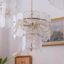 Axyaa Retro Glass Chandelier: European Luxury Lighting for Living, Bedroom, Dining Room