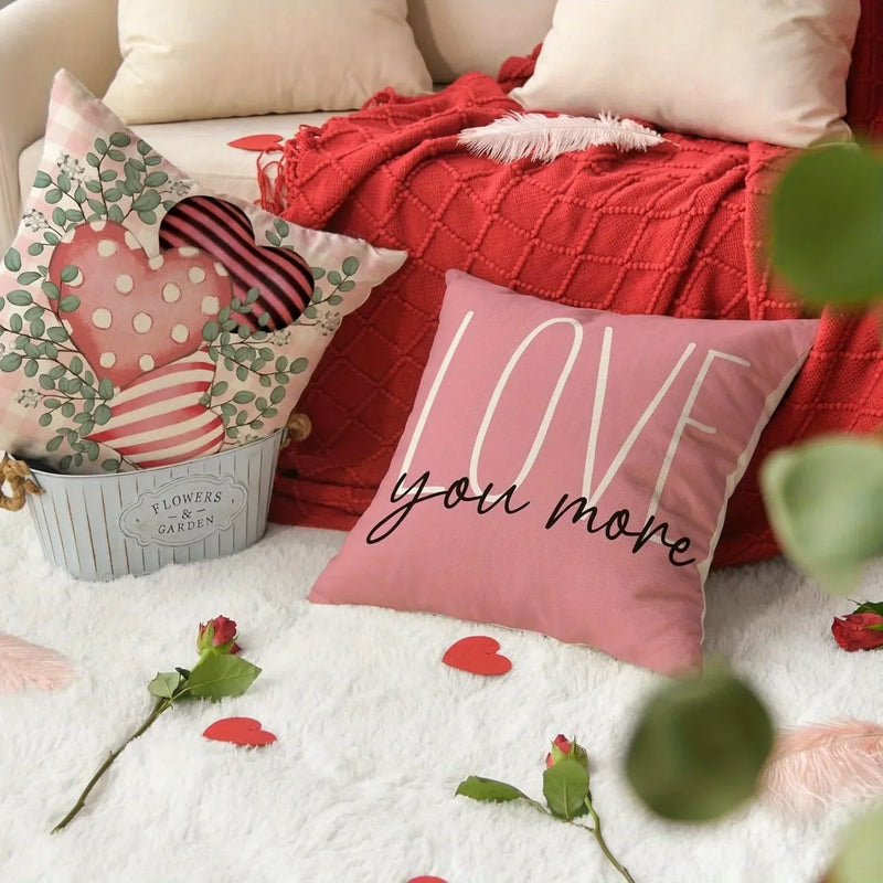 Axyaa Love Leaf Pattern Pillowcase: Sweet & Romantic Home Decor