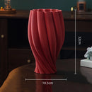 Axyaa Geometric Ceramic Vase Colorful Stripes Flower Arrangement Home Decor