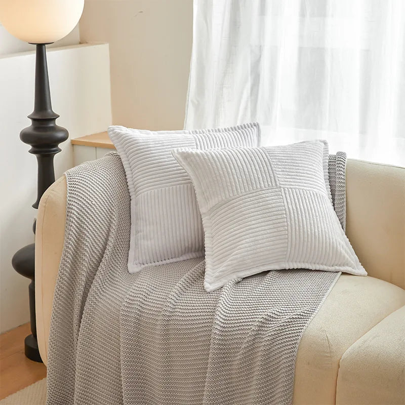 Boho Striped Pillow Covers for Sofa Bed Living Room Decor - Axyaa