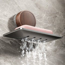 Axyaa Wall-Mounted Suction Soap Holder with Drain for Bathroom Organization