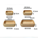 Axyaa Solid Wood Square Oak Salad Bowl - Modern Tableware for Fruit Desserts
