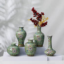 Axyaa Chinese Style Enamel Ceramic Vases Creative Home Office Decor
