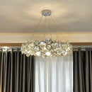 Axyaa LED Crystal Chandelier - Modern Luxury Lighting for Living Room and Bedroom