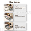 Axyaa Bed Sheets Set Storage Box with Window, Linen Fabric Organizer for Pillows