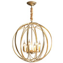 Axyaa Gold Vintage Metal Chandelier Pendant Lamp for Dining Room Kitchen Bedroom
