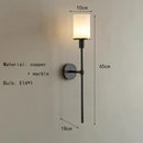 Axyaa Marble Wall Light Sconce Brass E14 Bulb Gold Black Copper