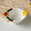Axyaa Fish Plate Set | Ceramic Salad Dessert Soup Rice Bowl Tableware