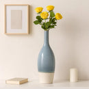 Axyaa Two Tone Ceramic Bottle Vase - Stylish Home Decor Accent