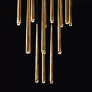 Axyaa Classic Crystal Brass Black Chandelier for Living Dining Room