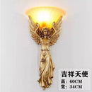 Axyaa Angel Resin Wall Lamp - Nordic Bedroom Crystal Bedside Light