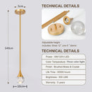 Axyaa Modern Crystal Glass Ball LED Pendant Lights for Home Decor