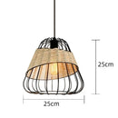 Axyaa Hemp Rope Weave Pendant Lights - Modern LED Living Room Dining Decor