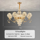 Modern Crystal Chandelier by Axyaa - Elegant Lighting for Living, Master & Dining Rooms