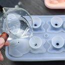 Axyaa Cat Ice Cube Mold - 4 Cavity Silicone Tray for Whiskey Cocktails