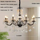 Axyaa European Crystal Chandelier Foyer Pendant Lights LED Ceiling Lamp