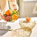 Axyaa Clear Fruit Plate: Stylish Plastic Tray for Snacks & Candy Storage