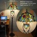 Axyaa Stained Glass Tiffany Floor Lamp: American Retro Style for Living Room & Bedroom
