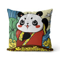 Axyaa Panda Print Cushion Cover - Super Soft Chinese Style Pillowcase - Home Decor Pillow