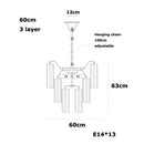 Axyaa Pink Beauty Glass Chandelier French Design Hanging Light for Dinning Room