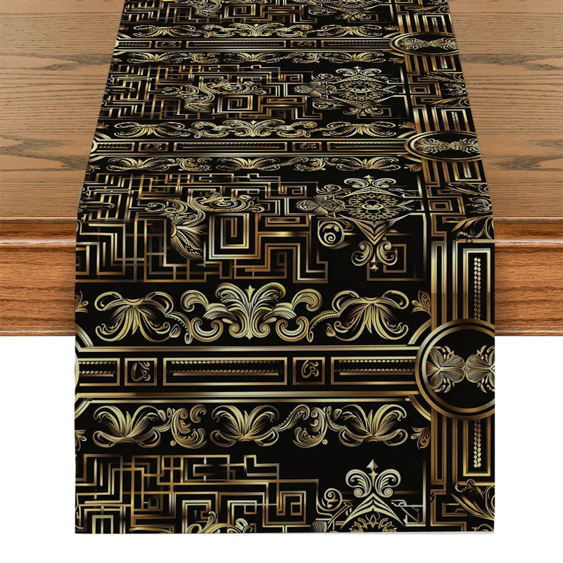 Axyaa Geometric Ethnic Patterns Table Runner - Holiday Room Decor