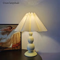 Axyaa Gourd Table Lamp with Petal Fabric Shade E27 for Bedroom Living Room