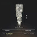 Axyaa Crystal Wall Lamp: Modern Villa Decor for Bedroom, Living Room, and Staircase