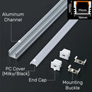 Axyaa U-Shaped LED Aluminum Profile for 5050 5630 Strip Light.