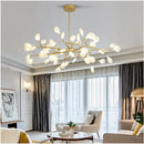 Axyaa Nordic Acrylic Chandelier with Glowworm Lighting for Living Room or Kitchen