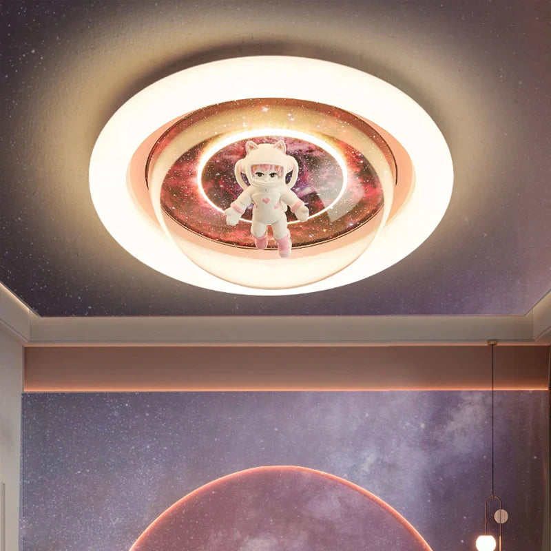 Axyaa Astronaut LED Ceiling Light for Children's Room and Bedroom