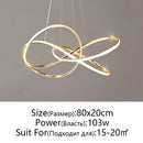 Axyaa LED Chandelier Pendant Light - Modern Dimmable Home Ceiling Fixture