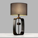 Axyaa Black Contemporary Table Lamp: LED Desk Light for Living Room or Bedroom