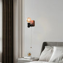 Axyaa Dark Wood Wall Lamp for Bedroom Stairs Dining Room Lighting