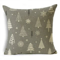 Axyaa Christmas Throw Pillow Covers - Zigzag Reindeer Red Pillowcase