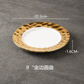 Axyaa Ceramic Steak Wedding Set - Round Plate, Soup Bowl, Rectangular Tableware