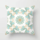 Axyaa Mint Green Geometric Print Lumbar Pillowcase