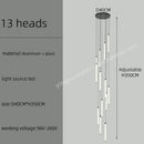 Axyaa Long Strip LED Pendant Lamp for Staircase, Hotel Lobby & Villa Creative Decor