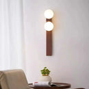 Axyaa Black Walnut Retro Wall Lamp for Stylish Living Rooms