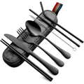 Axyaa Stainless Steel Camping Utensil Set with Travel Case