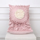 Axyaa Daisy Sunflower Plush Pillowcase 3D Floral Velvet Cushion Cover Home Decor