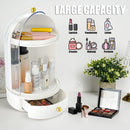 Axyaa 360° Rotating Makeup Organizer Large Capacity Cosmetics Storage Vanity Shelf