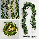 Axyaa Artificial Ivy Plant Wall Vines with LED String Lights, Greenery Ivy Leaf Vines